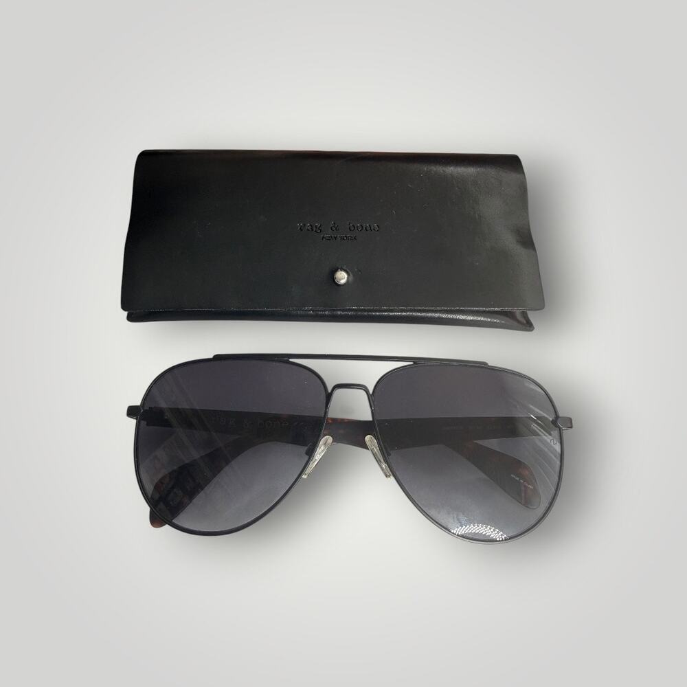 RAG & BONE RNB5003/S 003 9O AVIATOR SUNGLASSES BLACK 62-14-145